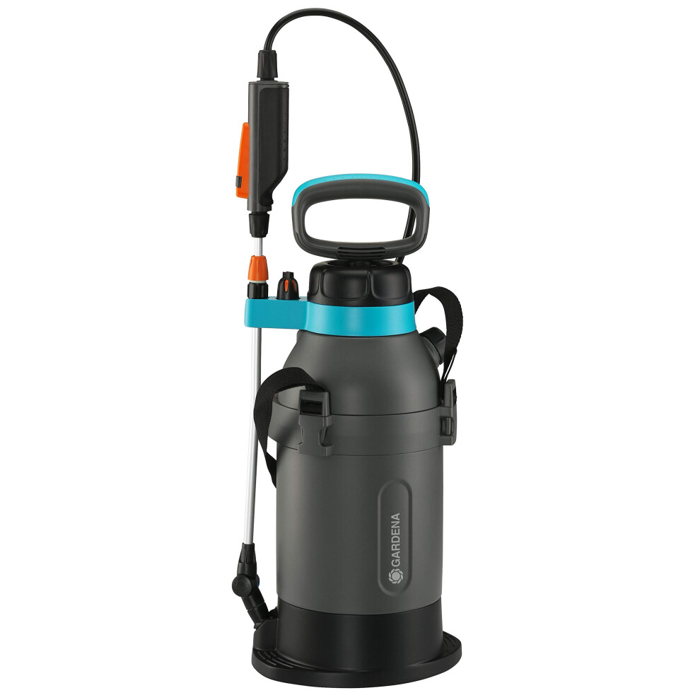 Gardena Pressure Sprayer, Turquoise, Black, Grey, Orange, Silver, Metallic., 5 L Plus