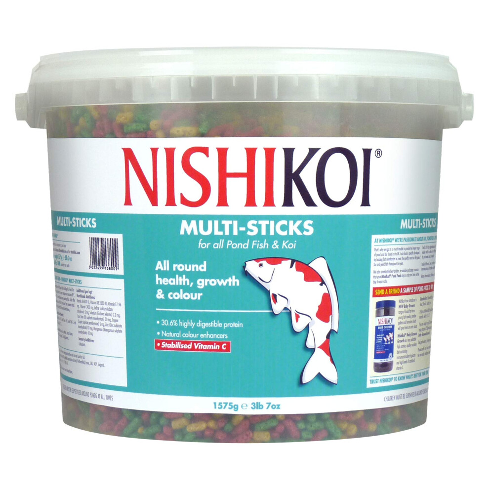 Nishikoi Multi-Sticks Complete Food for Koi and Pond Fish - 1575g