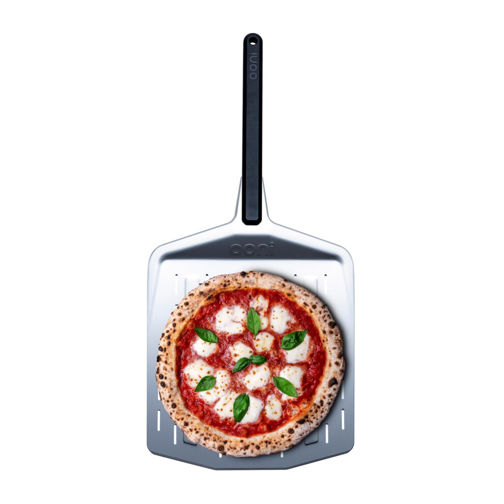 Ooni 12? Perforated Pizza Peel ? Metal Pizza Peel 12 Inch, Pizza Spatula Paddle, Lightweight Pizza Turning Peel With Long Handle, Pizza Oven