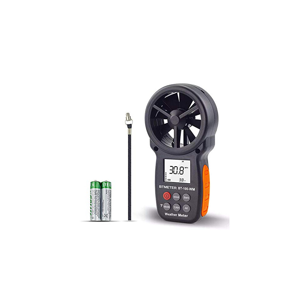 Btmeter Digital Anemometer Barometer Handheld, For Wind Speed Temperature Wind Chill Tester W/Humidity, Altitude, Barometric Pressure Meter For 5051216857488