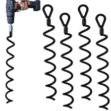 Jayzod 18 Inch Spiral Earth Ground Heavy Duty Shed Anchor Kit Ideal as Dog tie Out Stake Securing Animals, Tents, Canopies, Sheds, Car Ports, Swing