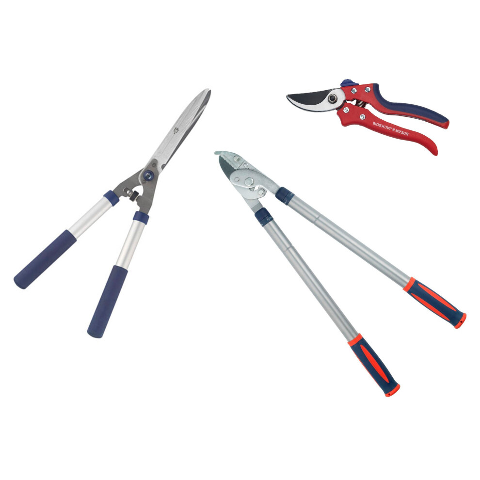 Spear & Jackson Razorsharp Cutting Set (Loppers, Shears and Secateurs) - Set of 3 Garden Cutting Razorsharp Tools