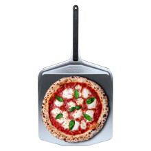 Ooni 16? Metal Pizza Peel ? Metal Pizza Peel 16 Inch, Pizza Spatula Paddle, Lightweight Pizza Turning Peel with Long Handle, Pizza Oven Accessories,