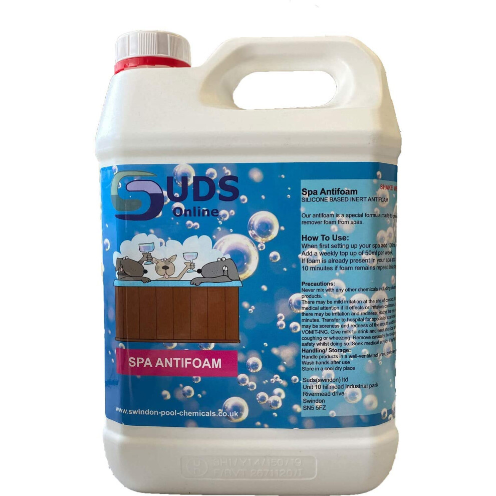 Suds-Online (5 Litre) No Foam Away Anti Foamer Fix Foaming Chemicals Hot Tub Spa Hottub Spas