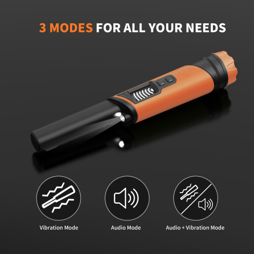 DR.?TEK Metal Detector Pinpointer, IP68 Fully Waterproof Handheld Pin Pointer with LCD Screen, Innovative Interference Cancellation Function, Higher 2