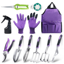 COVACURE Garden Tools Set, 11 PCS Aluminum Alloy Steel Hand Tool Gift Kit with Garden Bag, Heavy Duty Gardening Tools, Gardening Gifts for Women & Men