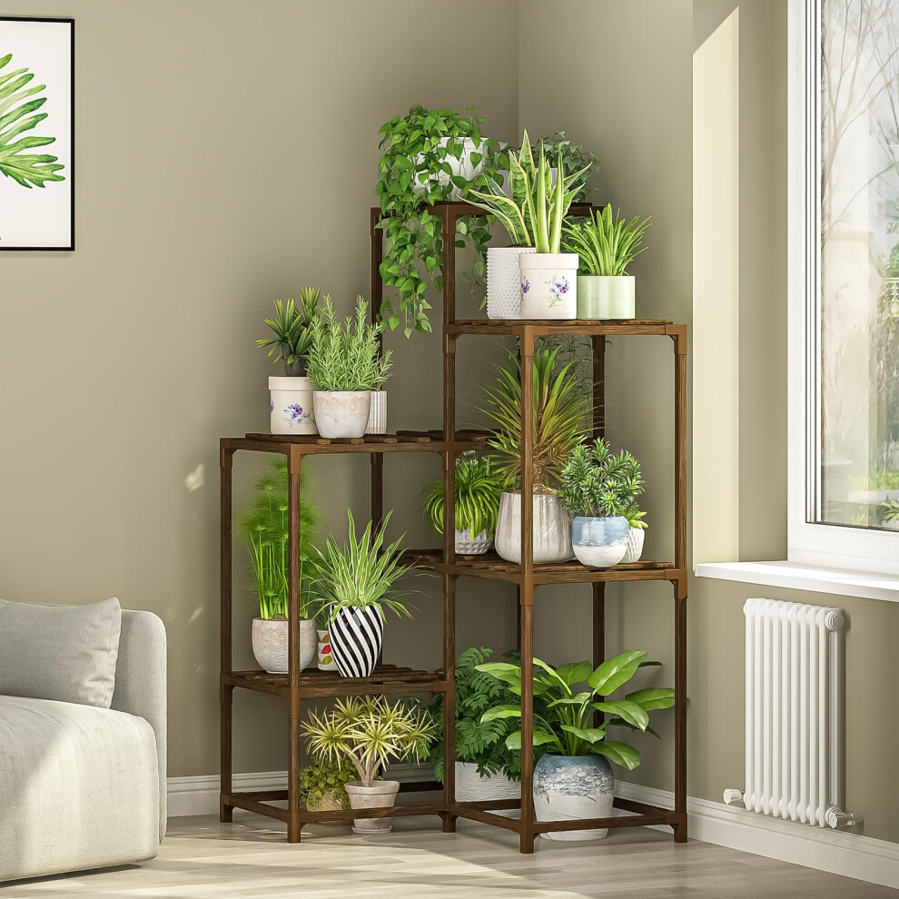 Bamworld Plant Stands Indoor Outdoor Corner Shelf Plant Holder for Living 4 Tier Corner Stands Plant Rack Indoor Multiple Plants Patio Balcony Garden on OnBuy