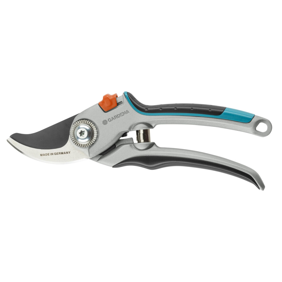 Gardena Alu Garden Secateurs B/L: Gentle Pruning Shears with Bypass Blade for Branches and Twigs of up to 25 mm in Diameter, Robust Aluminium Handles,