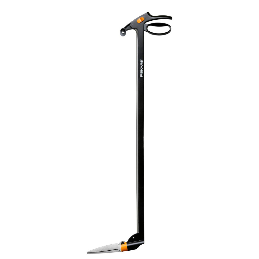 Fiskars Servo-System Grass Shears, Long GS46, With Servo-System, Length: 100 cm, Steel Blades/Plastic Handle, Black/Orange, 1000590