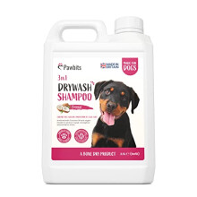 Pawbits Drywash Shampoo for Dogs - Puppy Friendly 3-in-1 Dry Shampoo to Clean, Condition & Detangle ? No Water Required (Coconut - 2.5L)