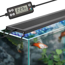 hygger Aquarium Light, Auto On Off LED Aquarium Light, Full Spectrum Fish Tank Lights with LCD Monitor, 22W 24/7 Lighting Cycle, 7 Colors, Adjustable