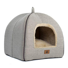 Cat Bed for Indoor Cats - Cat Cave Bed Cat House Cat Tent with Removable Washable Cushioned Pillow, Soft and Self Warming Kitten beds,Cat Beds &
