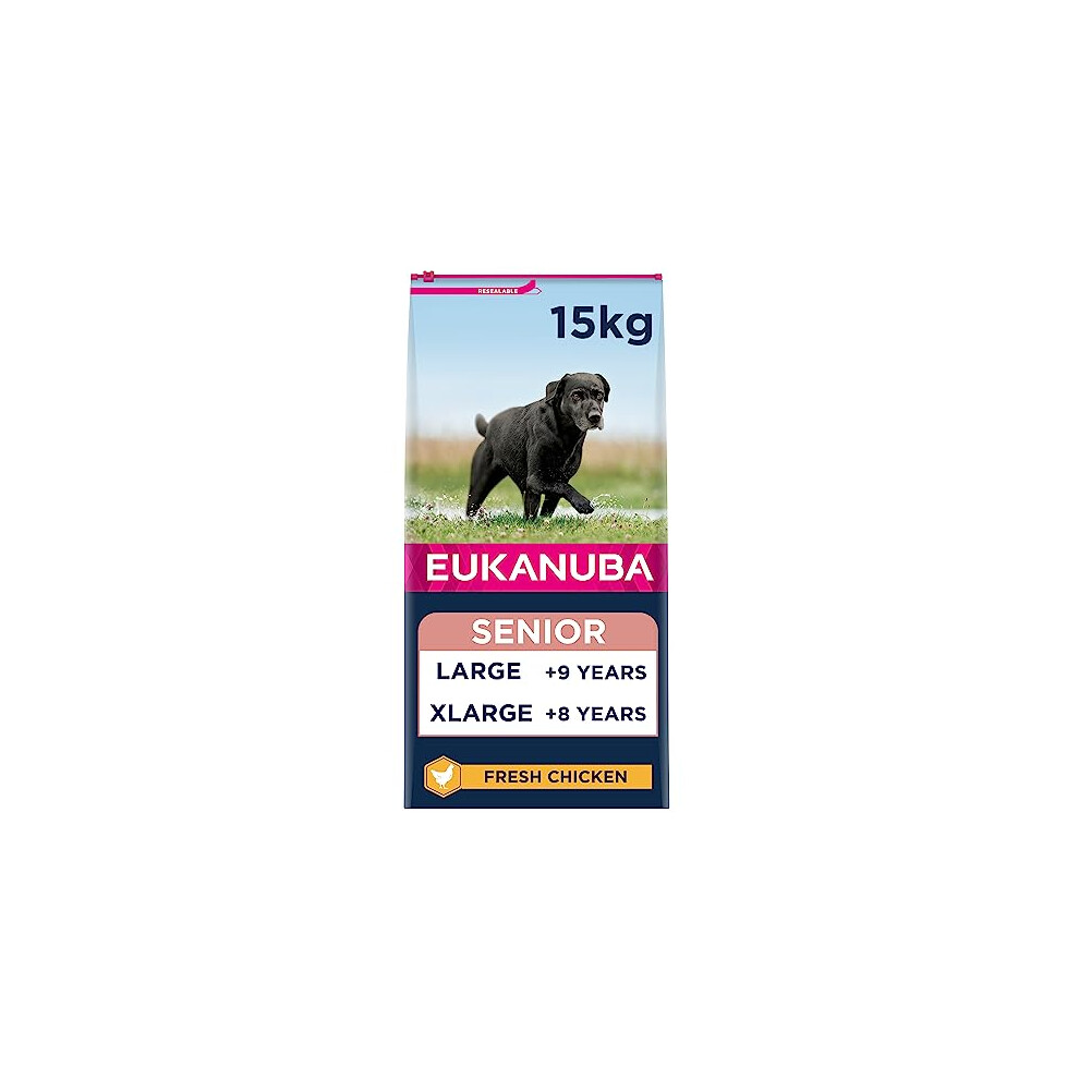Eukanuba Complete Dry Dog Food For Senior Large And Giant Breeds With Fresh Chicken 15 Kg