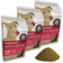 SmartBarf - Dog Food Toppers (500g) with Essential Nutrients - Vegetable, Seed & Fruit Mix - Prebiotics for Dogs, Dog Gut Health Supplement, Raw Food