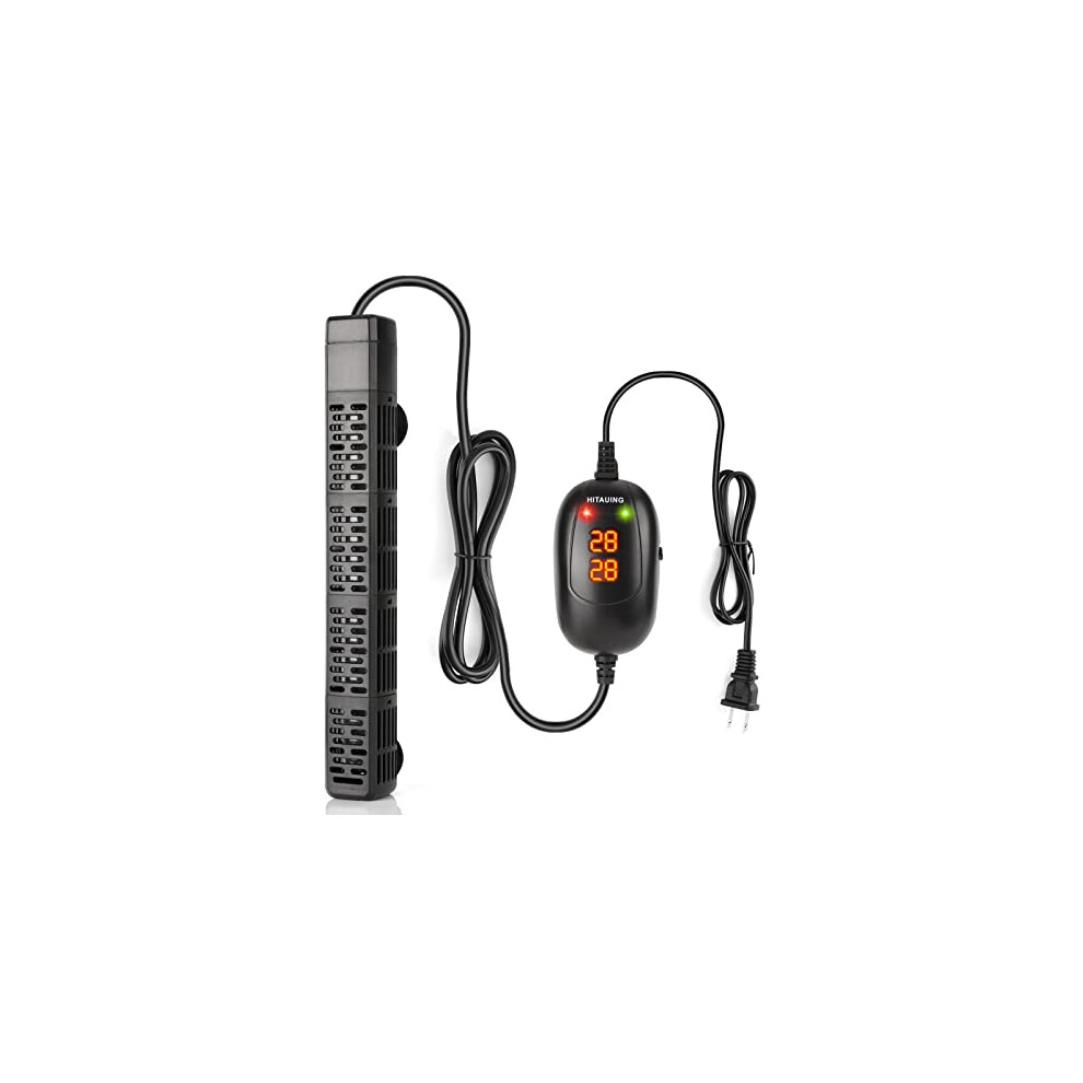 HiTauing Aquarium Heater, 50W/100W/300W/500W Submersible Fish Tank Heater with Over-Temperature Protection and Automatic Power-Off When Leaving Water