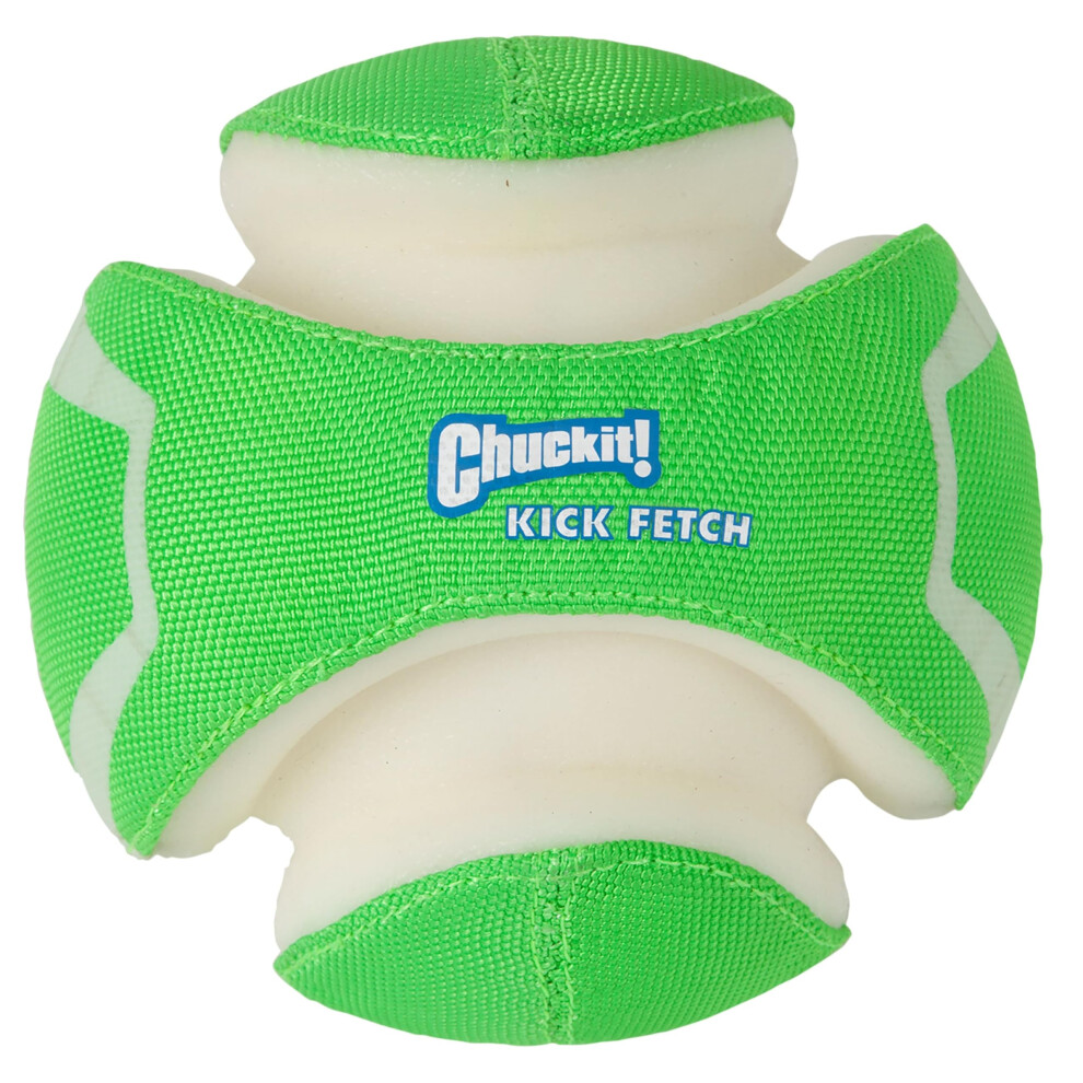 Chuckit! Kick Fetch Max Glow Interactive Rechargeable High Visibility Dog Toy Throw or Kick Toy for Dogs, Small