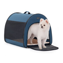 Petsfit Soft Dog Crate, Arch Design, Escape Proof & Chewproof, Padded Dog Crate Outdoor/Indoor Use, Mesh Portable Dog Crate 48cm Lx41cm Wx41cm H, Navy