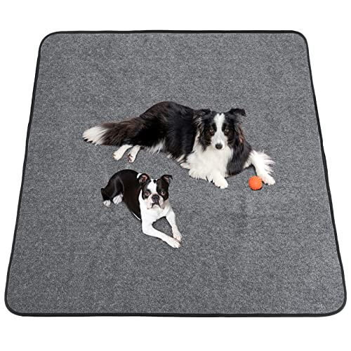 ULIGOTA Extra Large Washable Dog Pee Pad 165x121cm Non Slip Pet Playpen Mat Waterproof Reusable Floor Mat for Puppy Senior Dog Whelping Incontinence