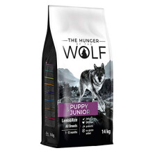 The Hunger of the Wolf Dry Dog Food - For All Breeds, Delicate Formula with Lamb and Rice, Puppy and Junior Dogs - 14 kg