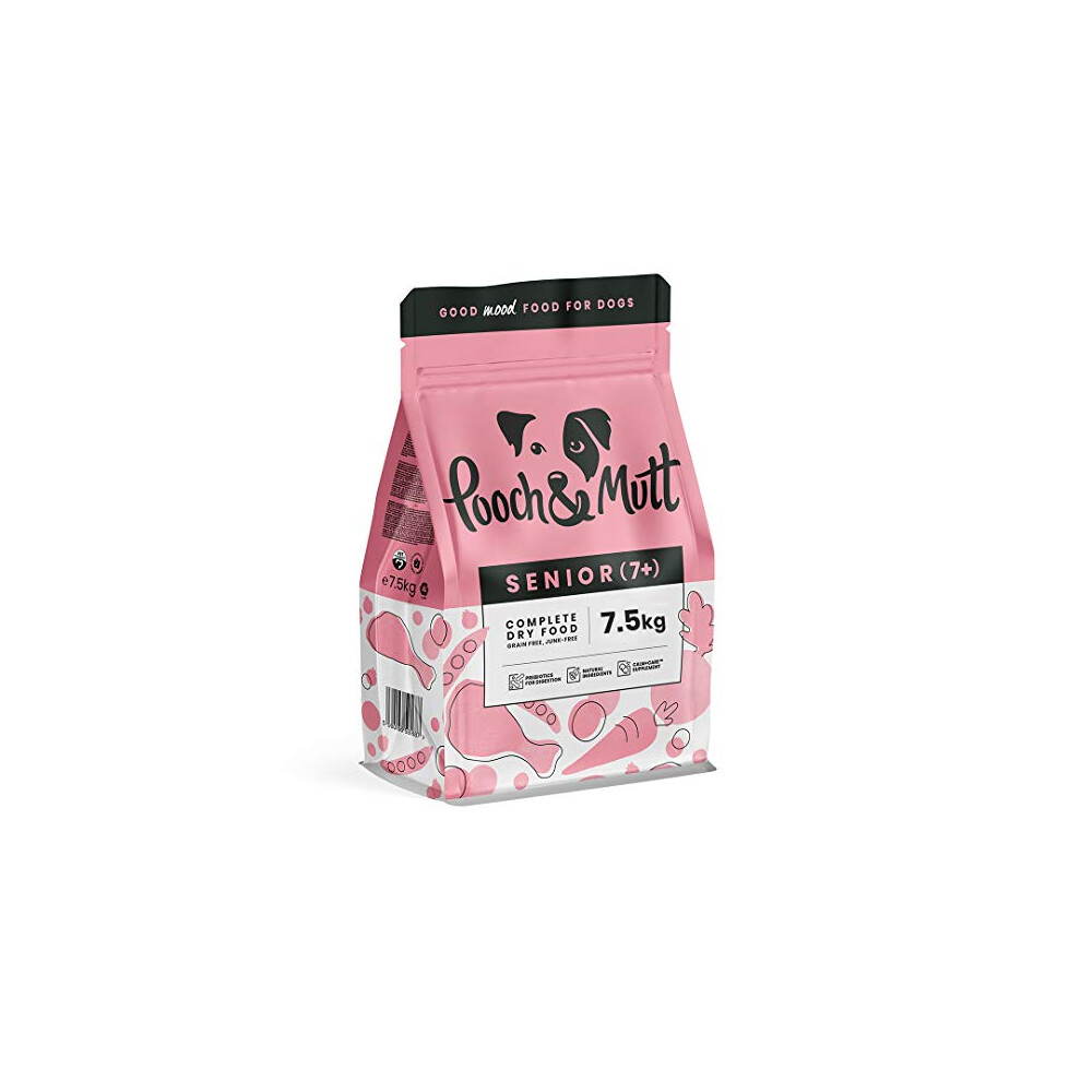 Pooch & Mutt - Complete Senior Dry Dog Food (Grain Free), Chicken & Superfood Blend, 7.5Kg