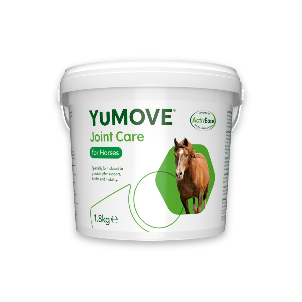 YuMOVE Horse | Joint Supplement for Horses and Ponies with Glucosamine, Chondroitin, Green Lipped Mussel |All Ages and Breeds | Tub, 1.8 kg