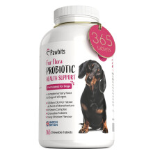 365 Canine Probiotics & Prebiotics Tablets for Dogs ? 5 Billion CFU Tablet Chicken Flavour Chewable Dietary Supplements -10 Strain Complex for