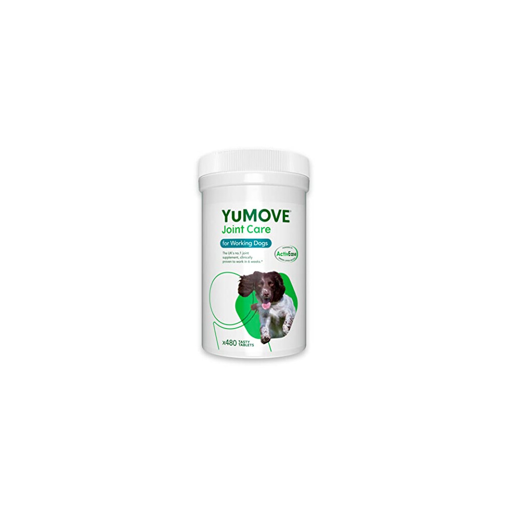 YuMOVE Working Dog | Joint Supplement for Working Dogs, with Glucosamine, Chondroitin, Green Lipped Mussel | All Ages and Breeds | 480 Tablets