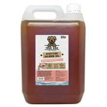 True Dog 100% Pure Scottish Salmon Oil 5ltr - Salmon Oil for Dogs & Cats - Omega 3, 6 & 9 - Skin and Coat health | Joint & Mobility Support