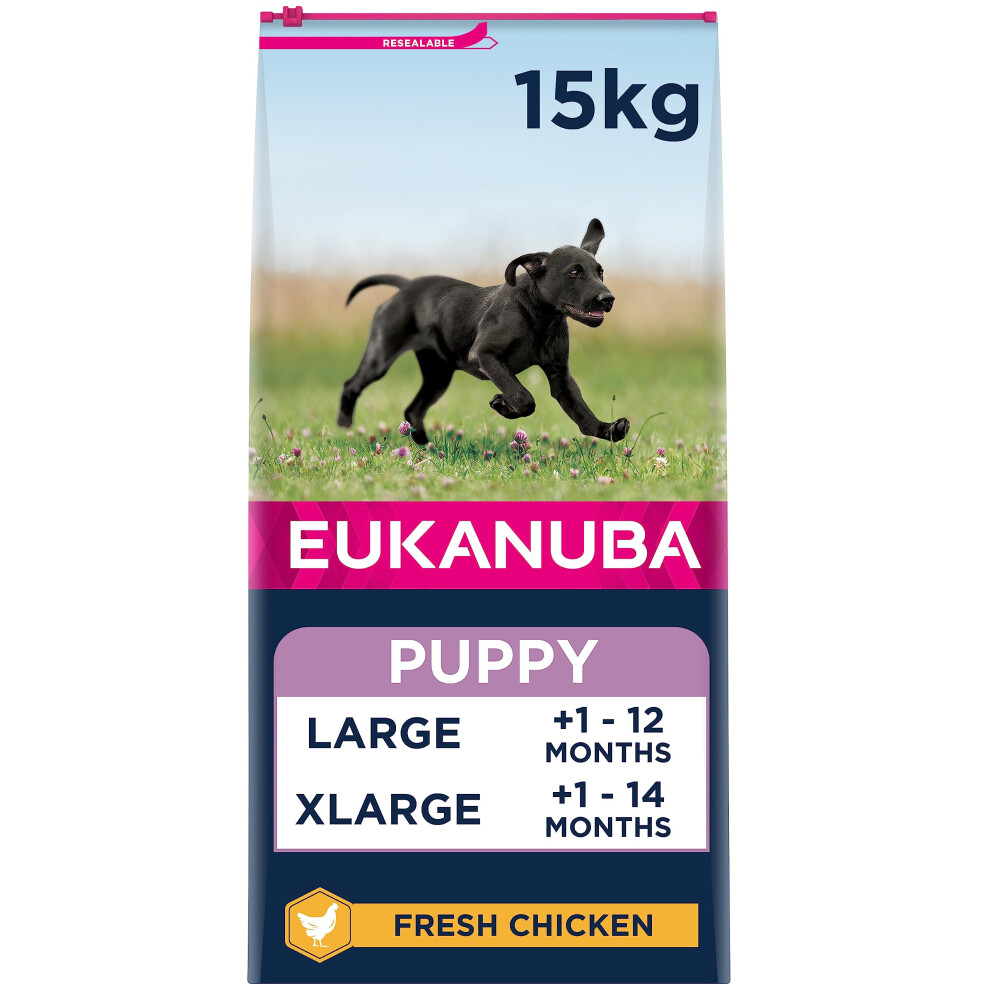 Eukanuba Complete Dry Dog Food for Puppy Large and Giant Breeds with Fresh Chicken 15 kg