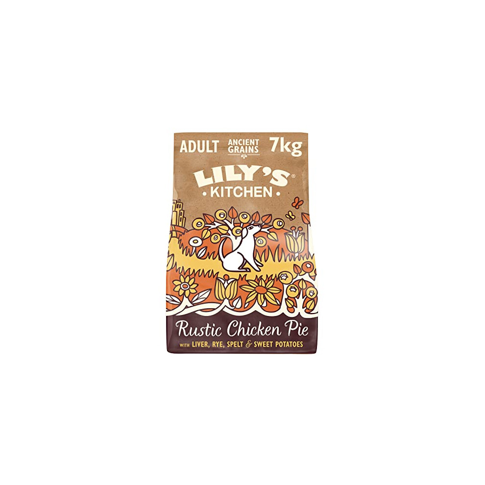 Lily's Kitchen Ancient Grains Chicken and Turkey Adult Natural Dry Dog Food 7kg, Brown