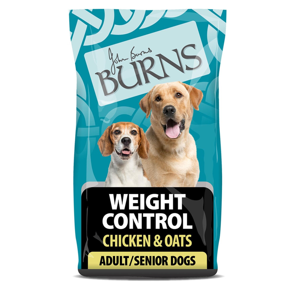 Burns Pet Nutrition Hypoallergenic Complete Dry Dog Food Adult and Senior Dog Weight Control Chicken and Oats 6 kg