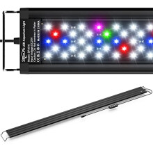 SEAOURA Led Aquarium Light for Plants-Full Spectrum Fish Tank Light with Timer Auto On/Off, Adjustable Brightness, White Blue Red Green Pink LEDs with