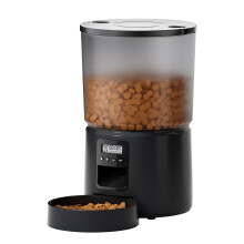 BEMOONY 5L Automatic Cat Feeder, Cat Food Dispenser with 1-6 Meals, Customized Feeding Schedule for Cats & Dogs, Dual Power Supply, Double Lock, 10s