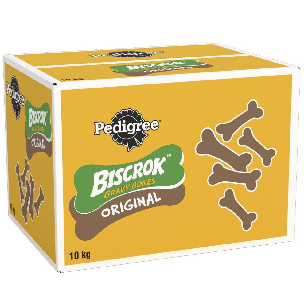 Pedigree Biscrok Original 10 kg Snacks, Dog Treats Gravy Bones Biscuits Dog Treats, Megapack