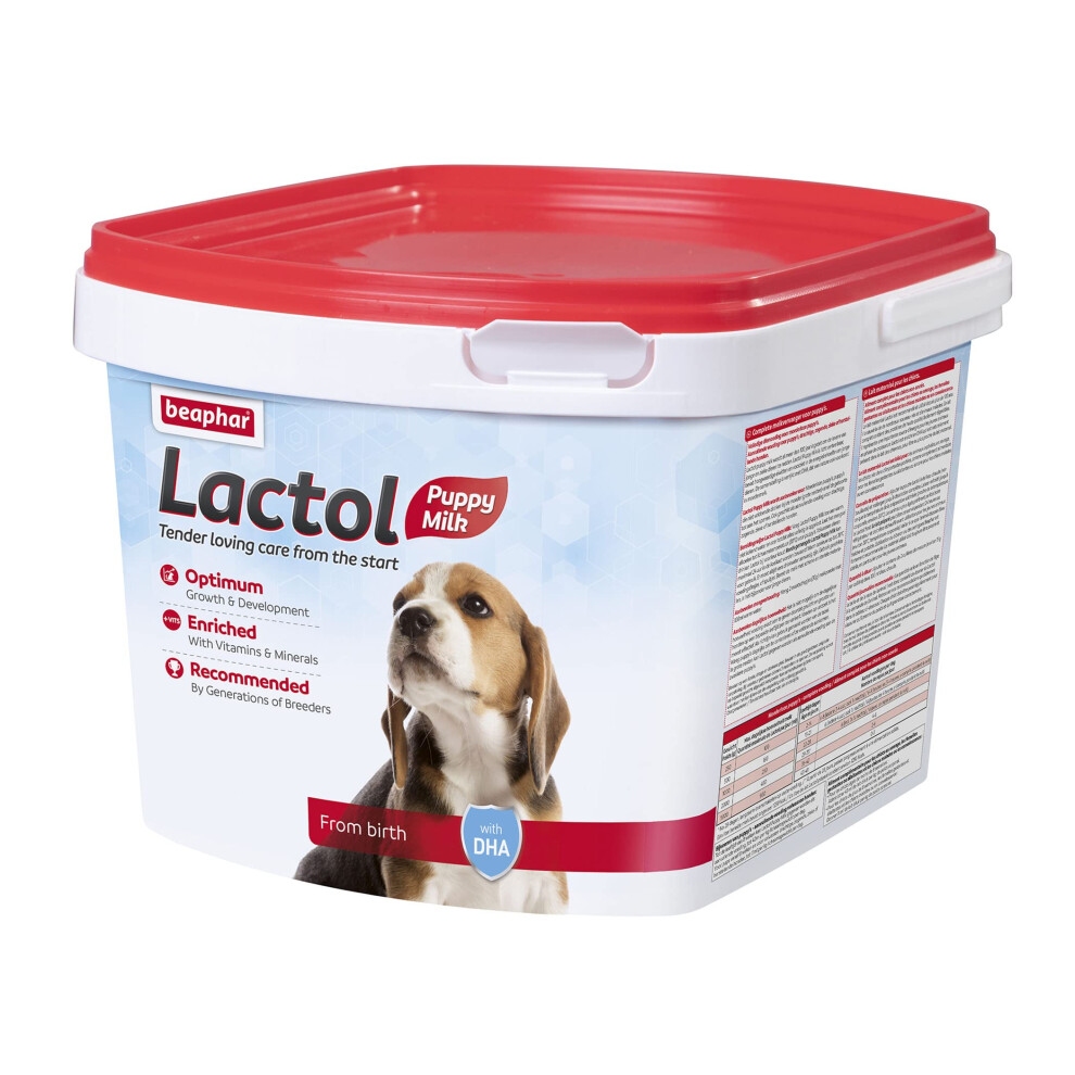 Beaphar | Lactol Puppy Milk Replacer | Complete Nutritious Feed for Newborn, Weaning & Hand Rearing Puppies | Includes DHA | Enriched with Vitamins &