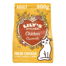 Lily's Kitchen Natural Adult Dry Cat Food Chicken Casserole Grain-Free Recipe 4 x 800g