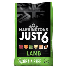 Harringtons Just 6 Lamb & Veg Complete Grain Free Dry Dog Food With Added Tasty Fresh Baked Bites 4x2kg