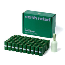 Earth Rated Dog Poo Bag Holder with Dog Poo Bags Rolls, New Look, Durable and Guaranteed Leakproof, Lavender Scented, 1 Dispenser and 900 Bags