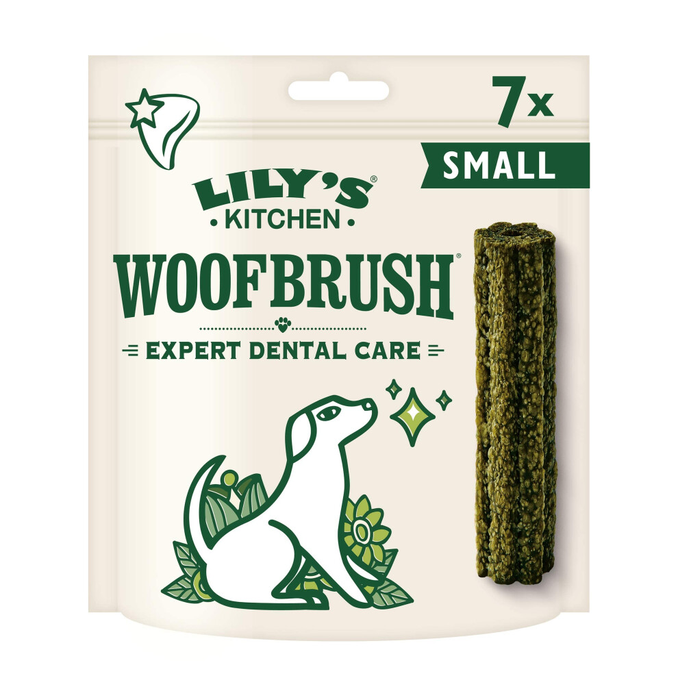 Lily's Kitchen Woofbrush Dental Chew - Natural Dental Sticks for Small Dogs (5 Packs of 7 Chews)