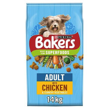 Bakers Adult Dry Dog Food Chicken and Veg 14 kg, Packaging May Vary