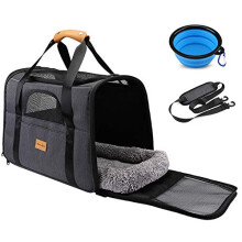 Morpilot Pet Carrier Bag, Portable Cat Carrier Bag Top Opening, Removable Mat and Breathable Mesh, Foldable Cat Carrier Transport Bag for Dogs and
