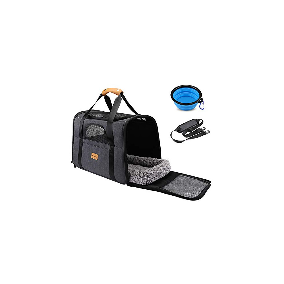 Morpilot Pet Carrier Bag, Portable Cat Carrier Bag Top Opening, Removable Mat And Breathable Mesh, Foldable Cat Carrier Transport Bag For Dogs And