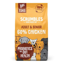 Scrumbles Natural Dry Dog Food, Gluten Free Recipe With Fresh Chicken, For Adults And Senior Breeds, 7.5Kg Bag