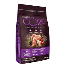 Wellness CORE Puppy Original, Dry Puppy Food, Puppy Food Dry for Small and Medium Sized Puppies, Grain Free, High Meat Content, Turkey & Chicken, 10