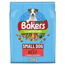 Bakers Small Dry Dog Food Beef & Veg 10 kg