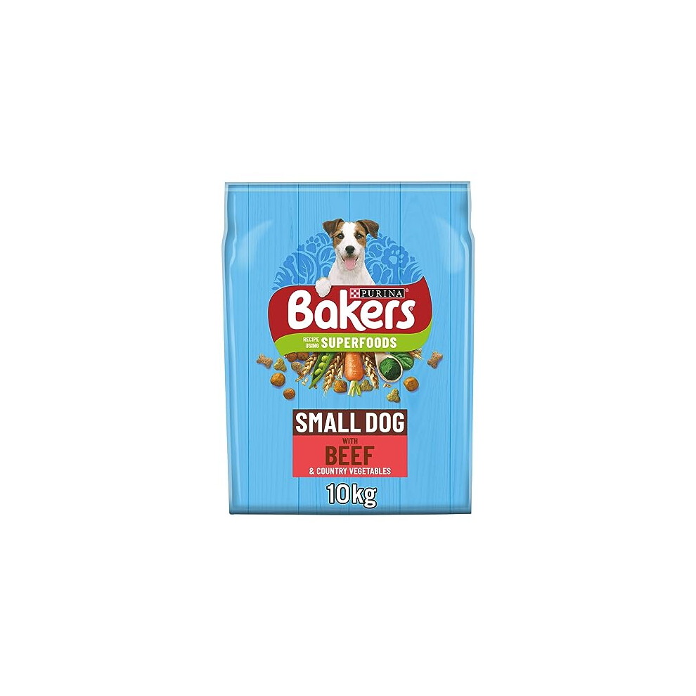 Bakers Small Dry Dog Food Beef & Veg 10 kg