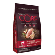 Wellness CORE Adult Active Life, Dry Dog Food, Dog Food Dry, Grain Free Dog Food, High Meat Content, Chicken & Turkey, 10 kg