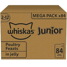 Whiskas Junior Poultry Selection in Jelly Wet Kitten Food - Chicken, Duck, Poultry & Turkey (443809)