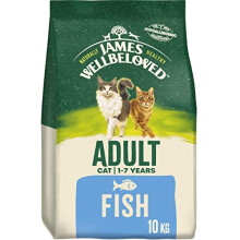 James Wellbeloved Adult Fish 10 kg Bags, Hypoallergenic Dry Cat Food