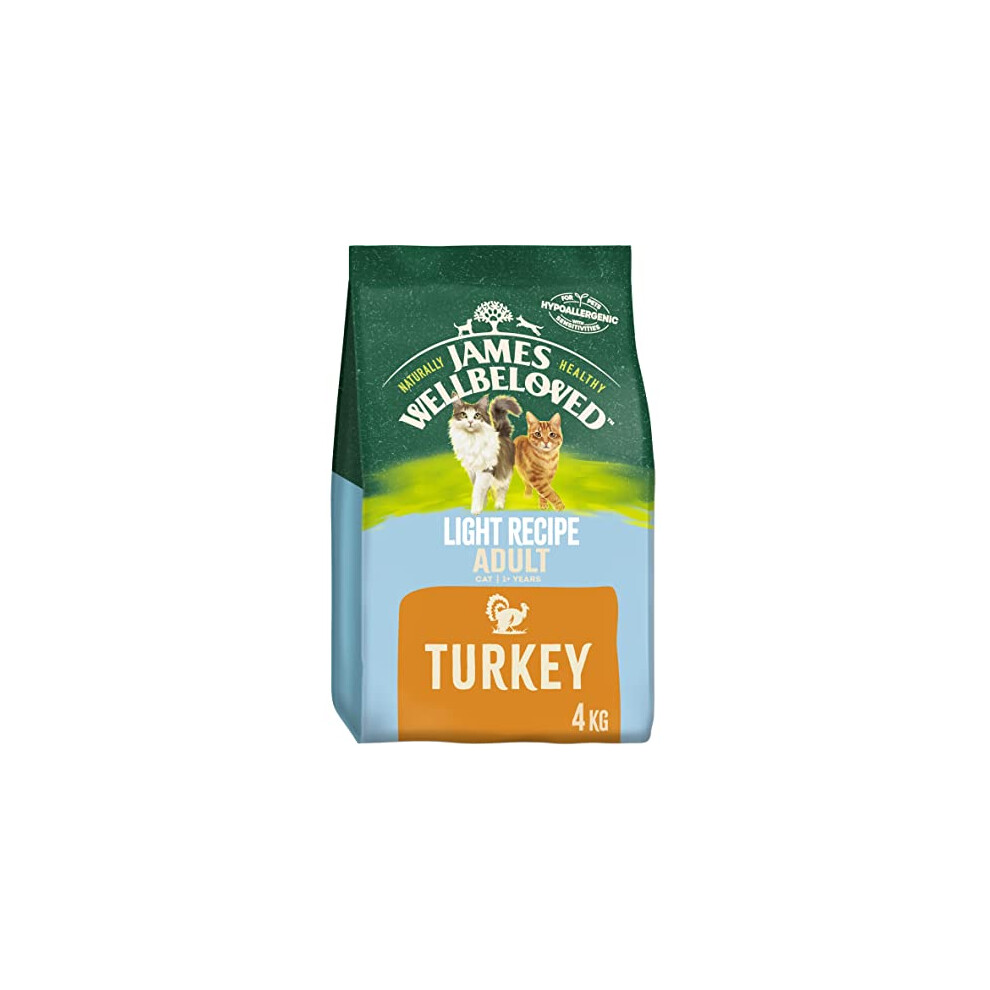 James Wellbeloved Adult Light Turkey 4 kg Bag, Hypoallergenic Dry Cat Food